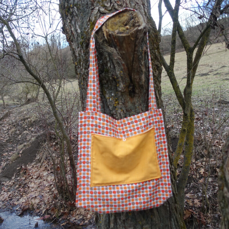 Traista „Apus de Soare” - Design Floral Retro