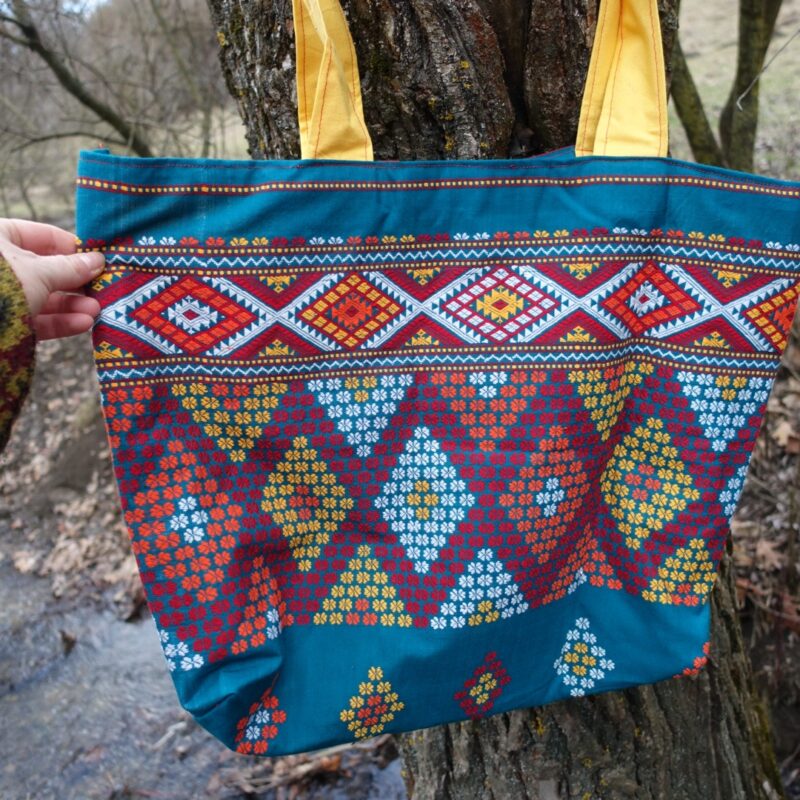 Tradițional – Traistă cu Motive Geometrice